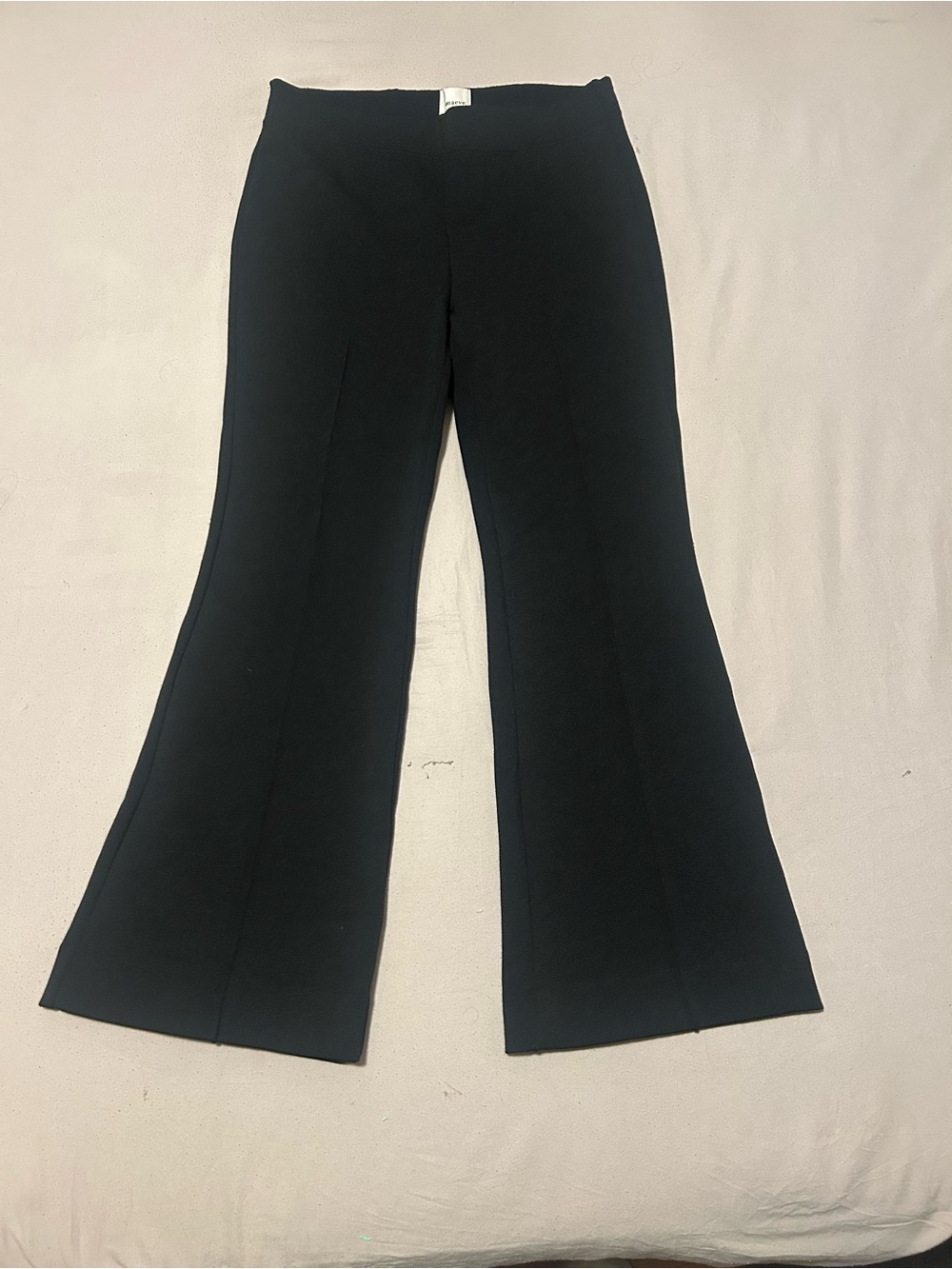 Maeve Black Boot-Cut Flare Pants with Center Seams